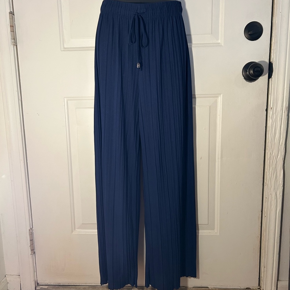 Love Deep Blue Pleated Trousers